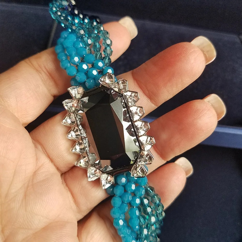 AUTHENTIC Swarovski Player Necklace & Bracelet SET RARE